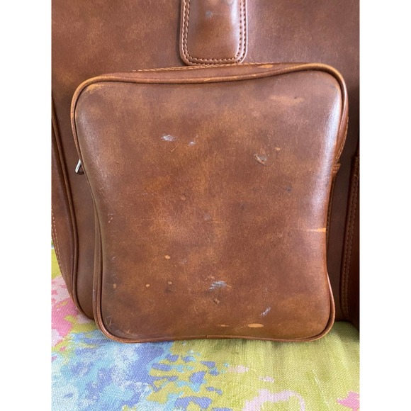 Vintage leather made in Korea for United States brown leather overnight briefcas - Picture 2 of 12